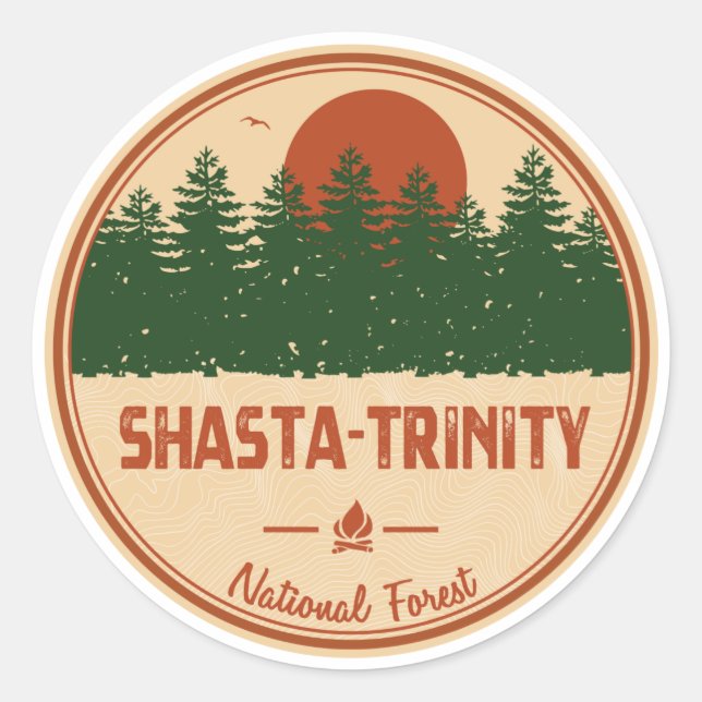 Adesivo Floresta Nacional Shasta-Trinity (Frente)