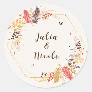 Adesivo Florestas Selvagens Florestais Fern Cogumelos Folh