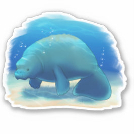 Adesivo Flórida Charity Manatee Sticker