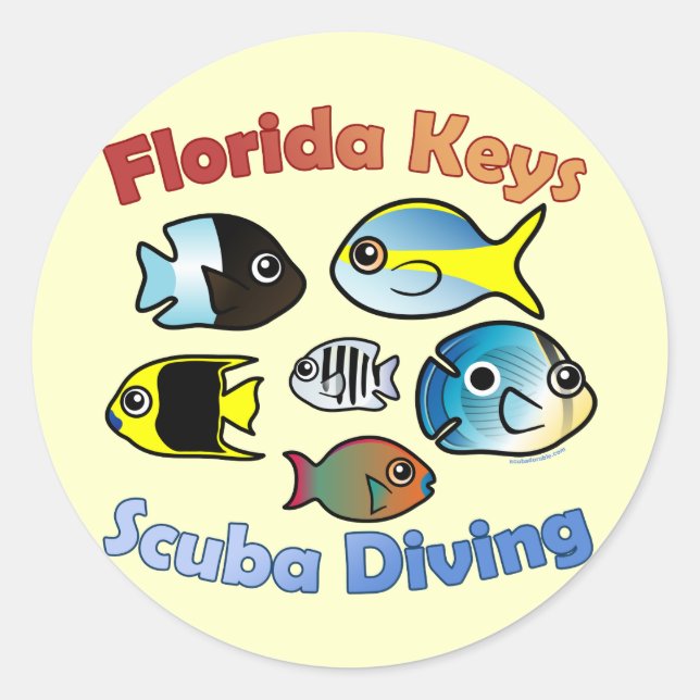 Adesivo Florida Keys Scuba Diving (Frente)