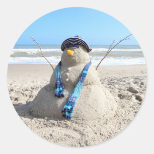 Adesivo Flórida Snowman Stickers - Escultura de areia - P