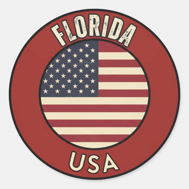Adesivo Florida United States of America (Frente)