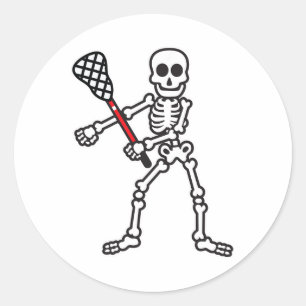 Adesivo Flosso Skeleton Lacrosse Player Halloween Costum