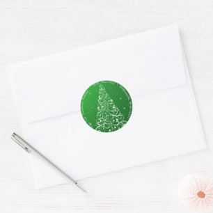 Adesivo Flourar o endereço verde da árvore de Natal