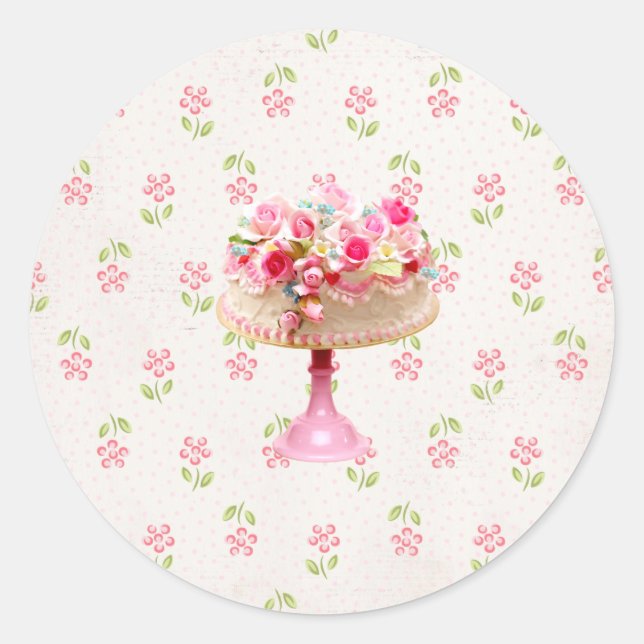 Adesivo Flower Cake Selo ....adesivo (Frente)