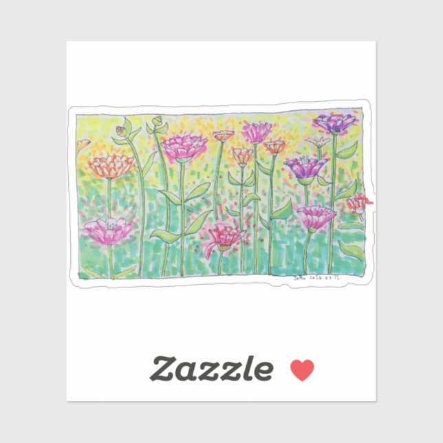 Adesivo Flower Field (Folha)