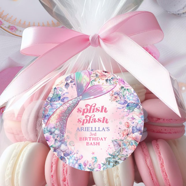 Adesivo Flower Glitter Mermaid Tail 3rd Birthday (Criador carregado)