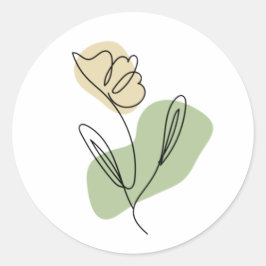 Adesivo Flower Line Art