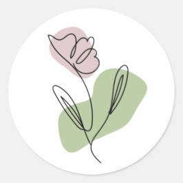 Adesivo Flower Line Art