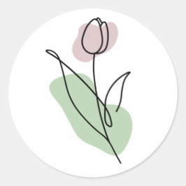 Adesivo Flower Line Art