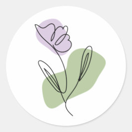 Adesivo Flower Line Art