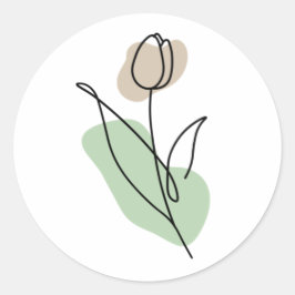 Adesivo Flower Line Art