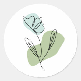 Adesivo Flower Line Art