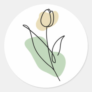 Adesivo Flower Line Art