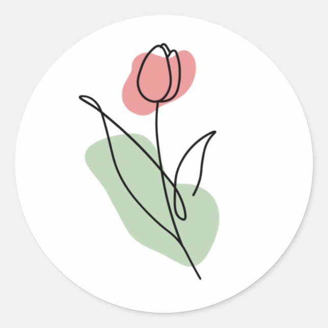 Adesivo Flower Line Art (Frente)