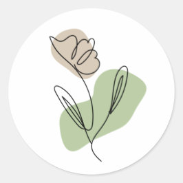 Adesivo Flower Line Art