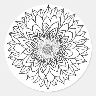ADESIVO FLOWER MANDALA ART PARA MEDITAÇÃO ESPIRITUAL