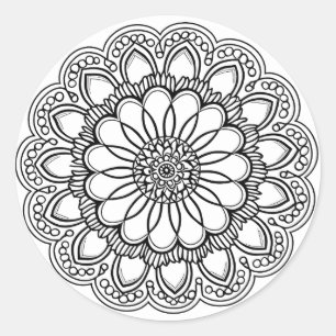 ADESIVO FLOWER MANDALA ART PARA MEDITAÇÃO ESPIRITUAL
