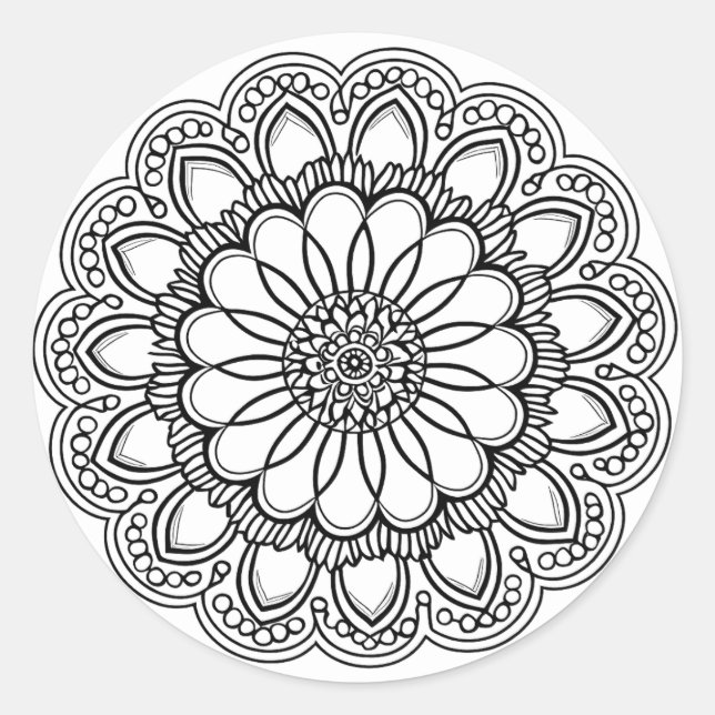 ADESIVO FLOWER MANDALA ART PARA MEDITAÇÃO ESPIRITUAL (Frente)