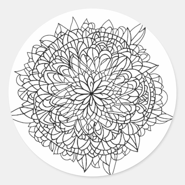 ADESIVO FLOWER MANDALA ART PARA MEDITAÇÃO ESPIRITUAL (Frente)