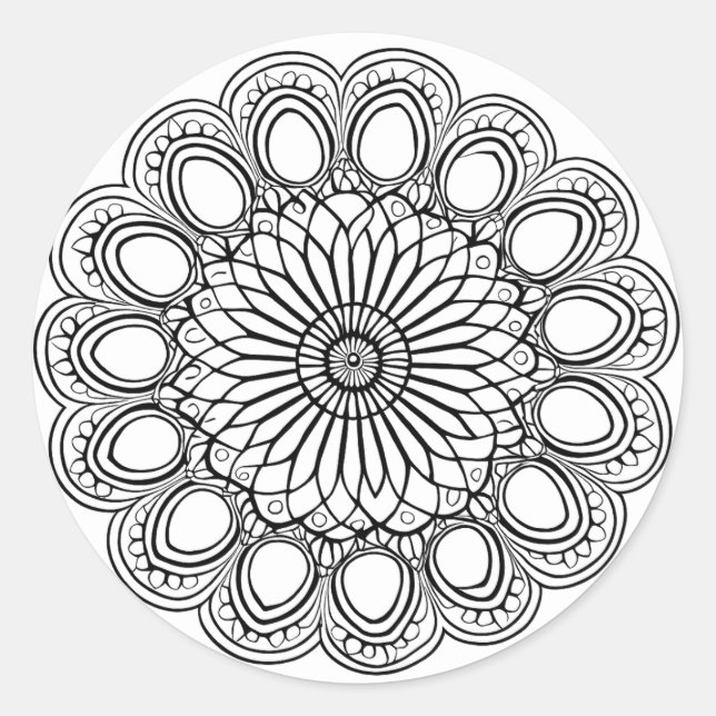 ADESIVO FLOWER MANDALA ART PARA MEDITAÇÃO ESPIRITUAL (Frente)