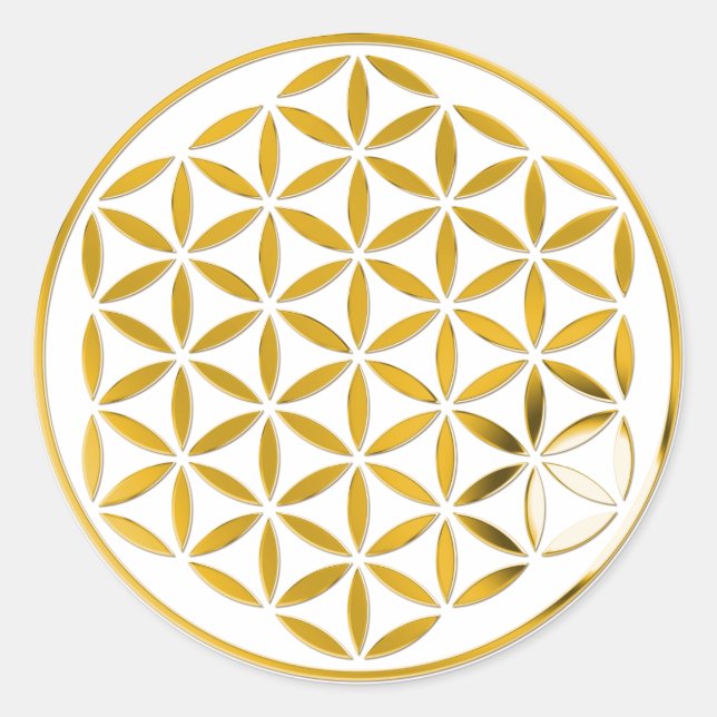 Adesivo Flower Of Life - Gold 1 stamp (Frente)