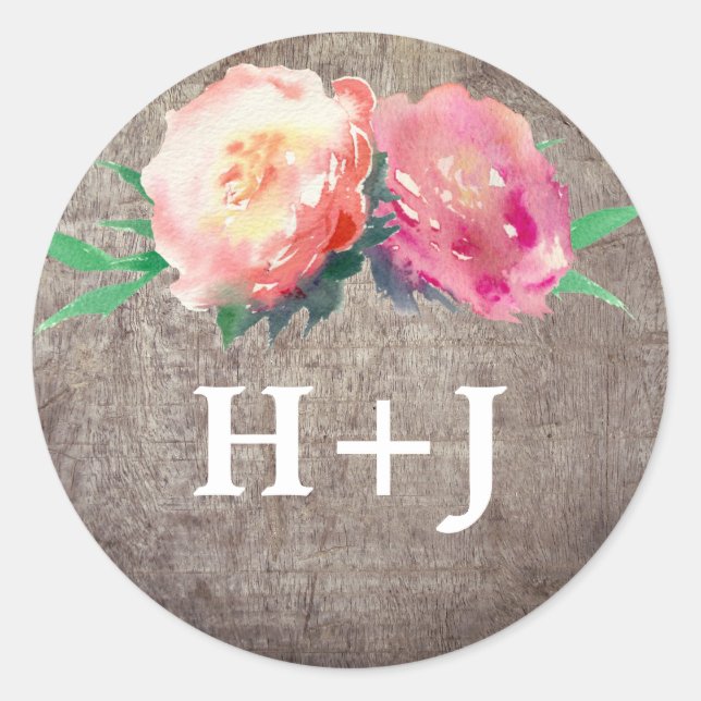 Adesivo Flower Rustic Flower Envelope Seals (Frente)