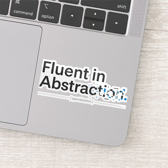 Adesivo Fluente em Abstração Design Minimalista de Program (Detalhe)