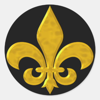 Adesivo Fluer De Lis Hammered Dourado