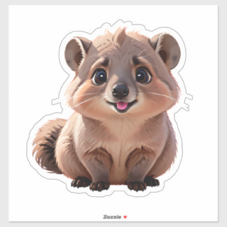 Adesivo Fluffy Racoon