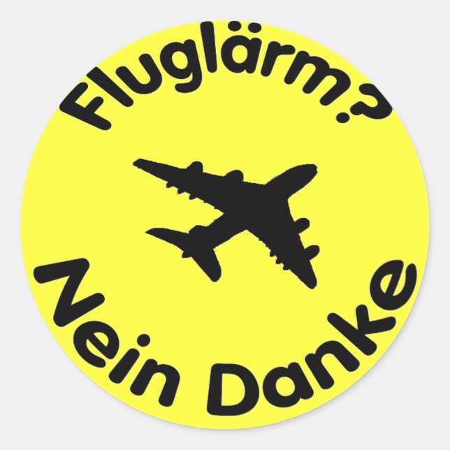 Adesivo Fluglärm? Nein Danke (Frente)