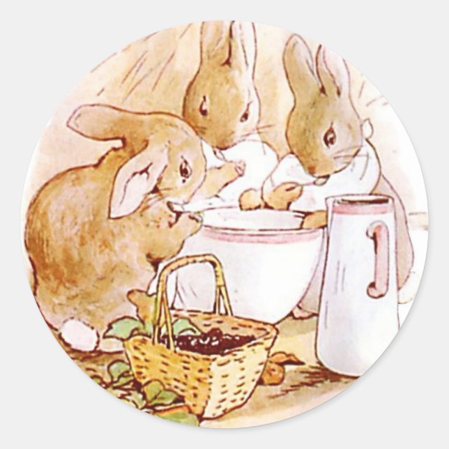 Adesivo Flúpsia Mopsy E Cottontail Beatrix Potter (Frente)