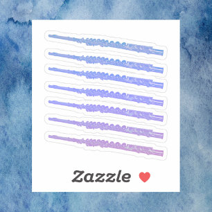 Adesivo Flute Music Pink Blue Roxo