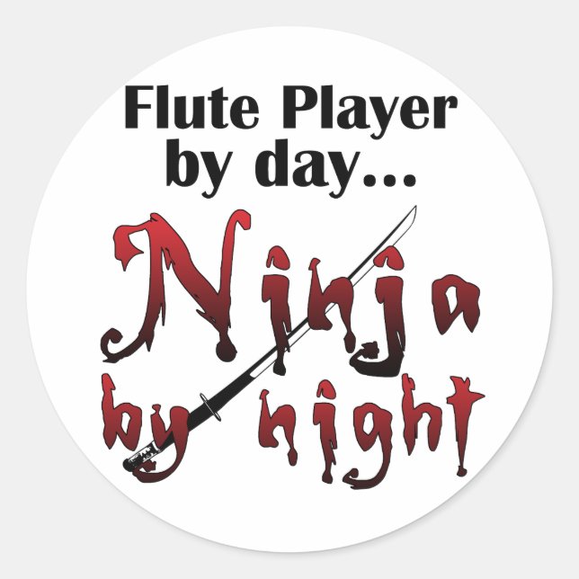 Adesivo Flute Ninja Stickers (Frente)