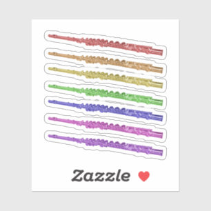 Adesivo Flutos Coloridos do Arco-Íris