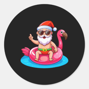 Adesivo Flutuador Flamingo de Natal Praia Natal Divertido