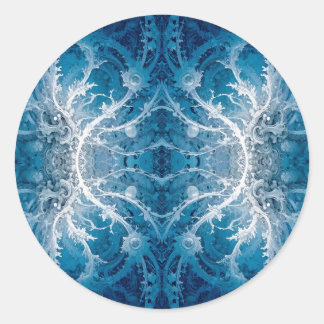 Adesivo Fluxo Cósmico Sagrado - Simetria de Prata Azul