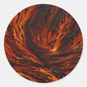 Adesivo Fluxo de Fiery Abstrato vulcânico
