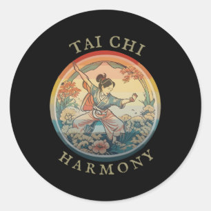 Adesivo Fluxo de Harmonia de Desenho Histórico Tai Chi