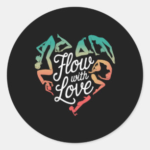 Adesivo Fluxo de Movimento Consciente Com Amor Yoga Energi