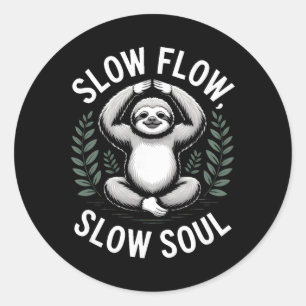 Adesivo Fluxo Lento Alma Lenta Preguiça Yoga Meditação