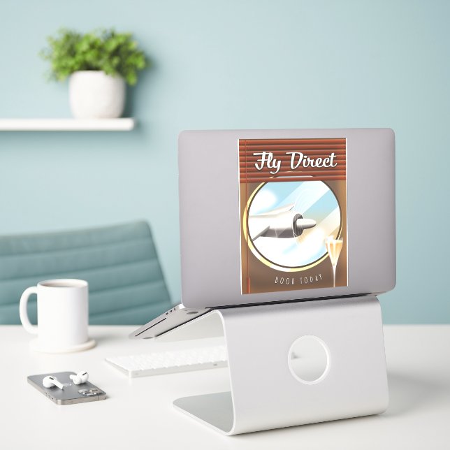Adesivo Fly Direct - Livro hoje (Laptop na mesa)