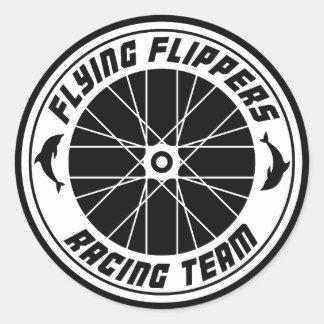 Adesivo Flying Flippers Racing - Aufkleber Rund