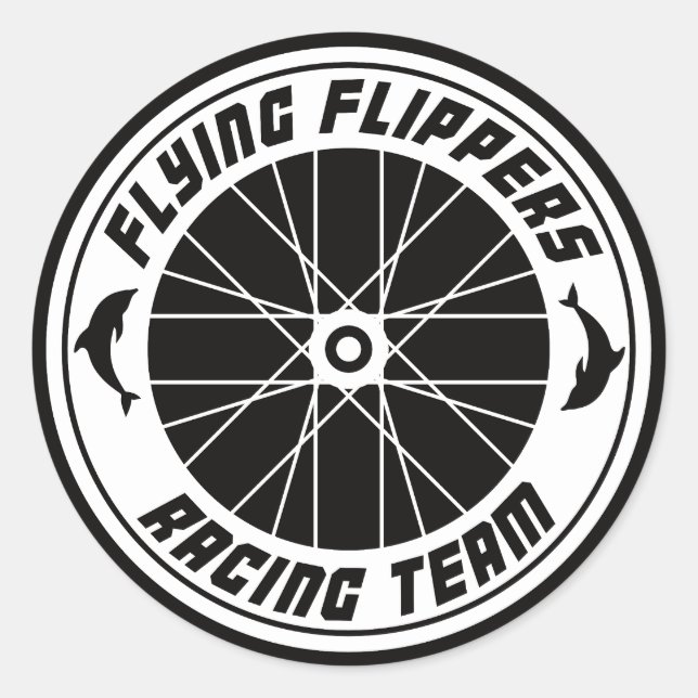 Adesivo Flying Flippers Racing - Aufkleber Rund (Frente)