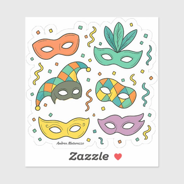 Adesivo Flying Masks (Folha)