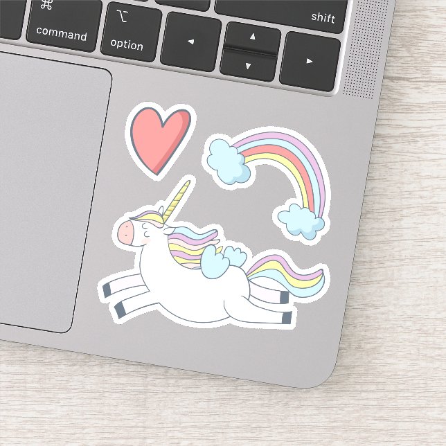 Adesivo Flying Rainbow Unicorn Fabuloso Sticker (Detalhe)
