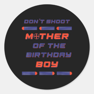 Adesivo Foam Dart War - Mãe de Aniversário - Camisa-Mãe