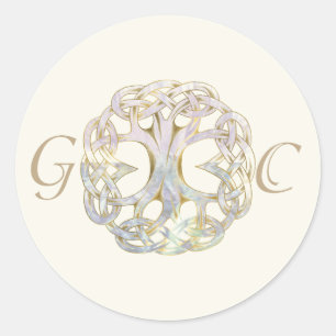 Adesivo Foca Celta de Envelope de Casamento da Vida