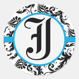 Adesivo Foca de Casamento de Amarino Negro Damasco