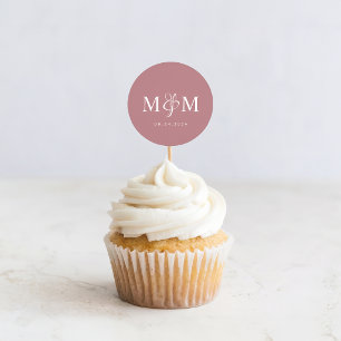 Adesivo Foca de Envelope de Casamento de Rosa Monograma Mo